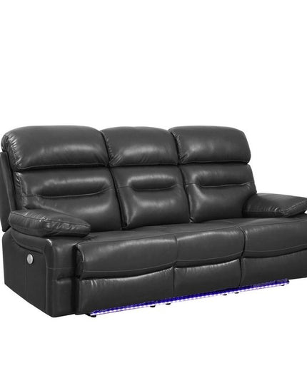 43" Grey Faux Leather Power Recliner Chair