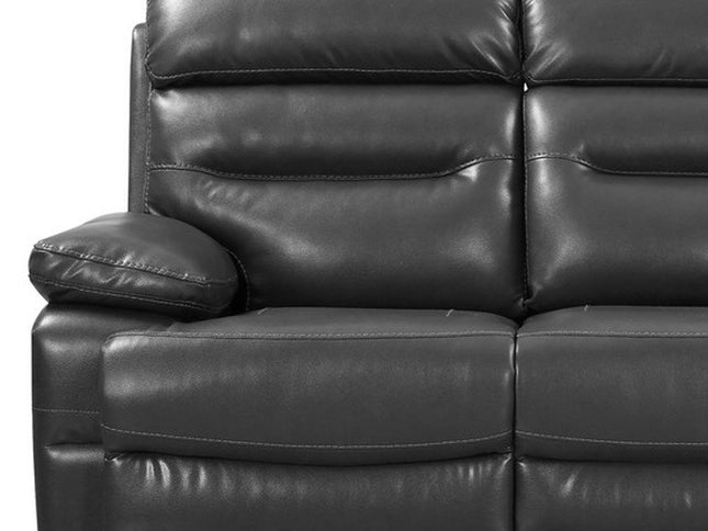 43" Grey Faux Leather Power Recliner Chair