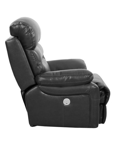 43" Grey Faux Leather Power Recliner Chair