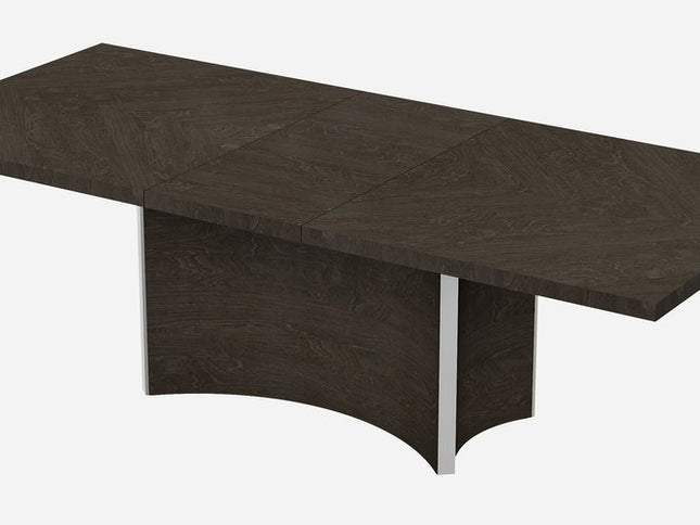 Seven Piece Gray Solid Wood Dining Set with Six Chairs