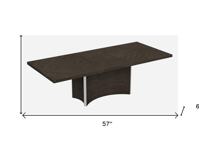 Seven Piece Gray Solid Wood Dining Set with Six Chairs