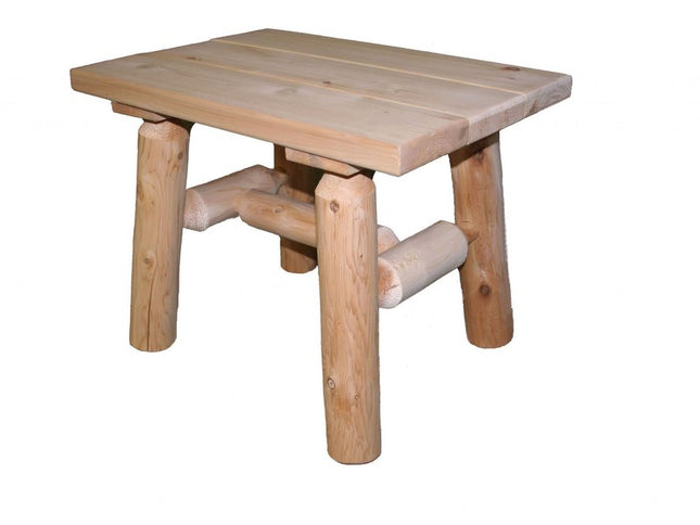 Rustic And Natural Wood End Or Side Table