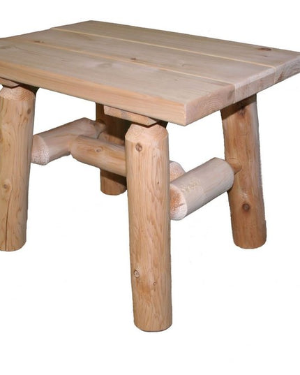 Rustic And Natural Wood End Or Side Table