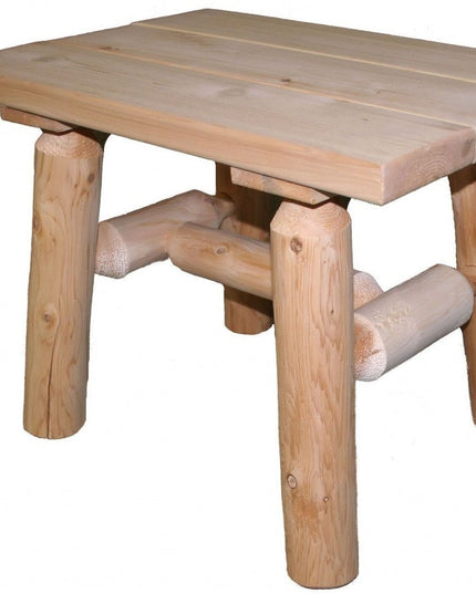 Rustic And Natural Wood End Or Side Table