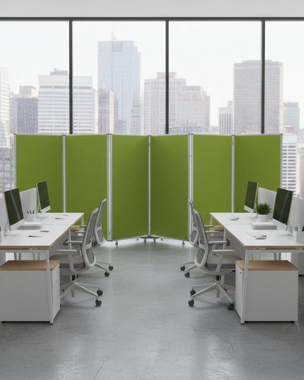 212 X 1 X 71 Green Metal 6 Panel Screen