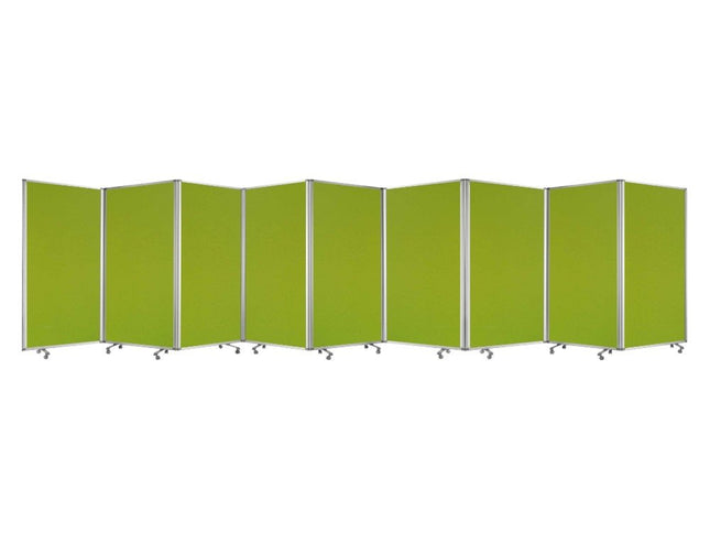 318" X 1" X 71" Green, Metal, 9 Panel, Screen