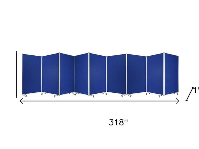 318" X 1" X 71" Green, Metal, 9 Panel, Screen