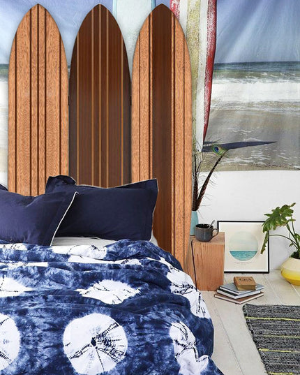 Warm Brown Long Board 3 Panel Room Divider Screen