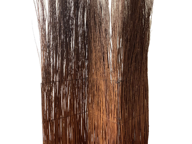 7' Rustic Willow Branch Three Panel Room Divider Screen