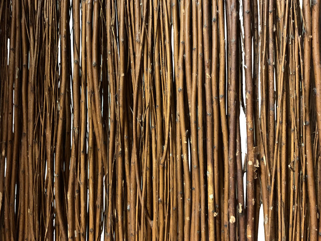 7' Rustic Willow Branch Three Panel Room Divider Screen