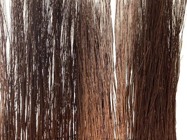 7' Rustic Willow Branch Three Panel Room Divider Screen