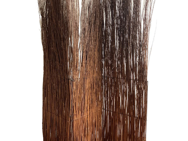 7' Rustic Willow Branch Three Panel Room Divider Screen