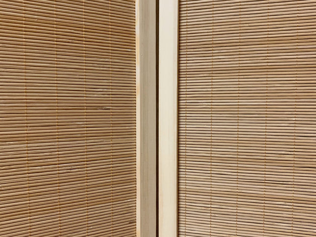 6" Light Bamboo 3 Panel Room Divider Screen