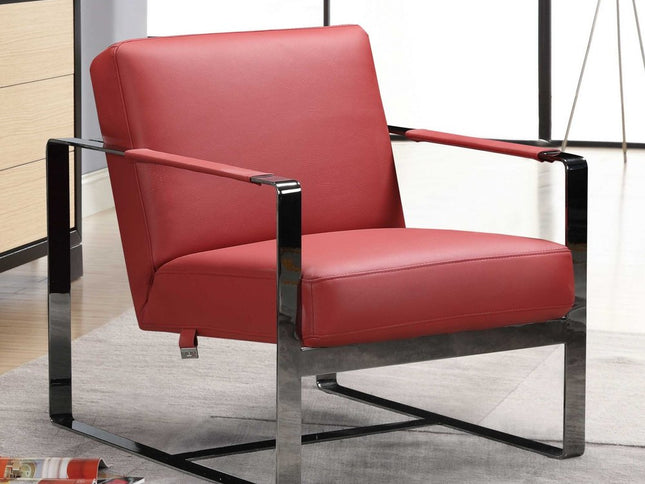 28" Camel And Black Genuine Leather Arm Chair