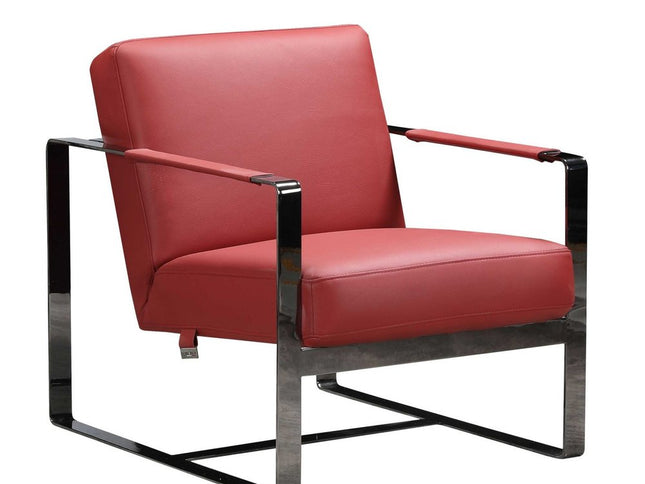 28" Camel And Black Genuine Leather Arm Chair