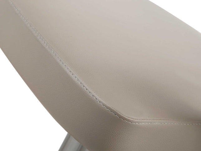 21 " White And Silver Stainless Steel Bar Chair