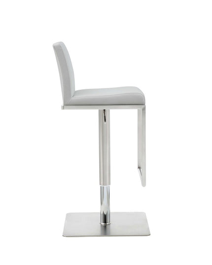 20 " White And Silver Stainless Steel Bar Chair