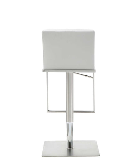 20 " White And Silver Stainless Steel Bar Chair