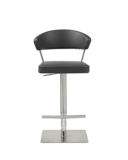 20 " Black And Silver Stainless Steel Bar Chair