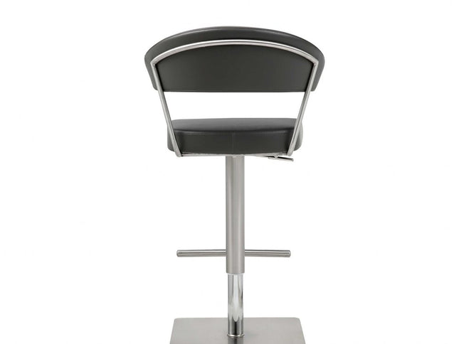 20 " Black And Silver Stainless Steel Bar Chair