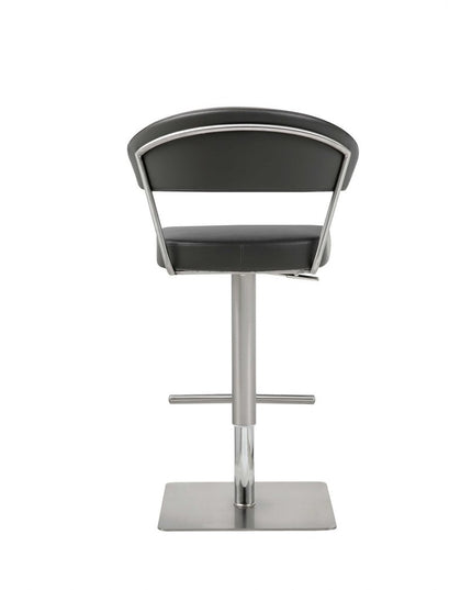 20 " Black And Silver Stainless Steel Bar Chair