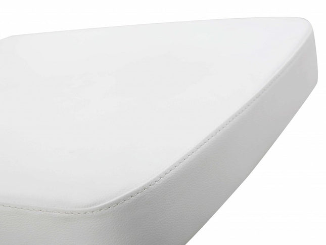 20 " White And Silver Stainless Steel Bar Chair