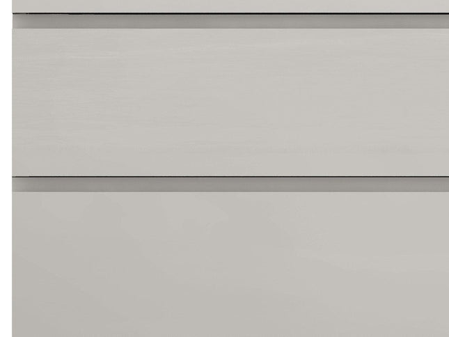 Modern Gray Woodgrain Finish 2 Drawer Nightstand