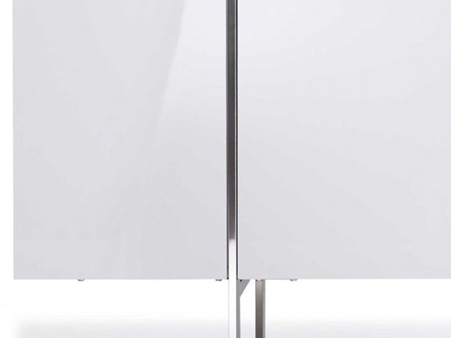 95" White Stainless Steel Solid Console Table