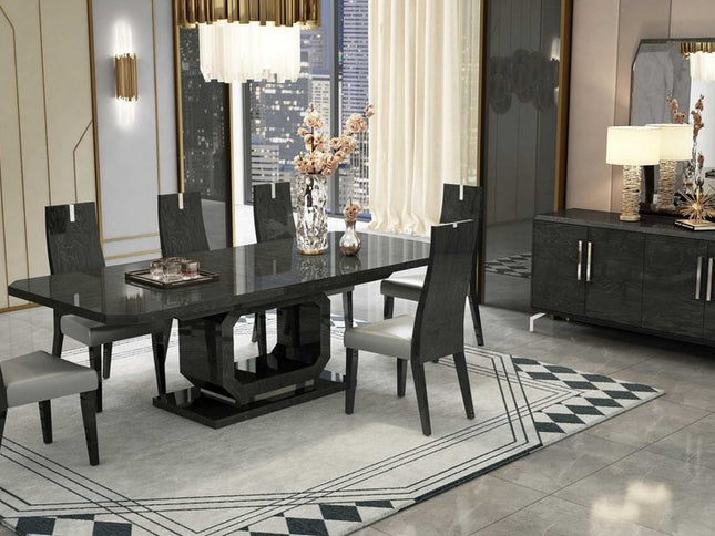 71" Gray Stainless Steel Solid Console Table