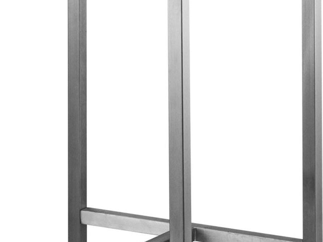 Set of Four 28" Brown and Silver Iron and Steel Backless Counter Height Bar Chairs