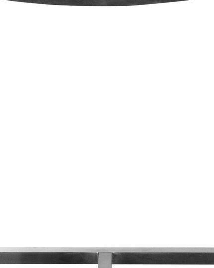 28" Brown And Silver Stainless Steel Low Back Bar Height Bar Chair