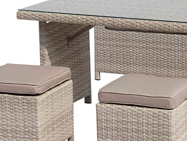 50" Beige Glass And Iron Coffee Table