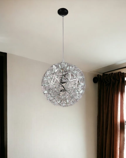 17 X" 17" Stainless Steel Pendant Lamp