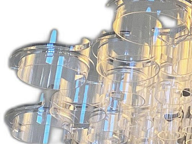 39 X 39 X 70 White Acrylic Pendant Lamp