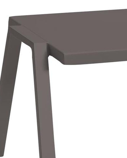 16" Taupe Aluminum End Table