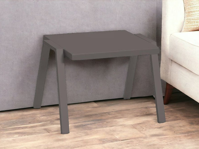 16" Taupe Aluminum End Table