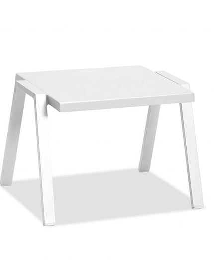 16" White Aluminum End Table