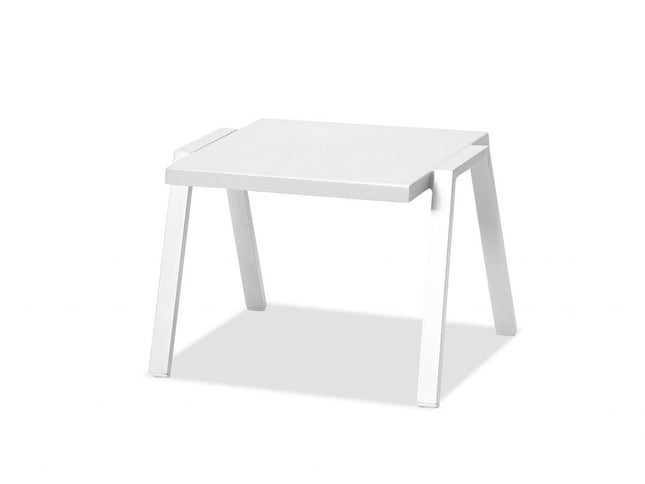 16" White Aluminum End Table