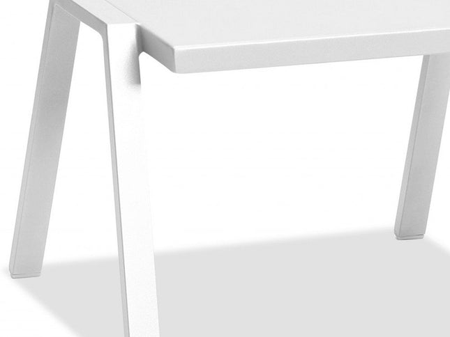 16" White Aluminum End Table