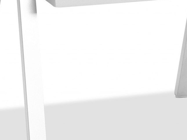 16" White Aluminum End Table