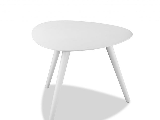 16" White Aluminum End Table