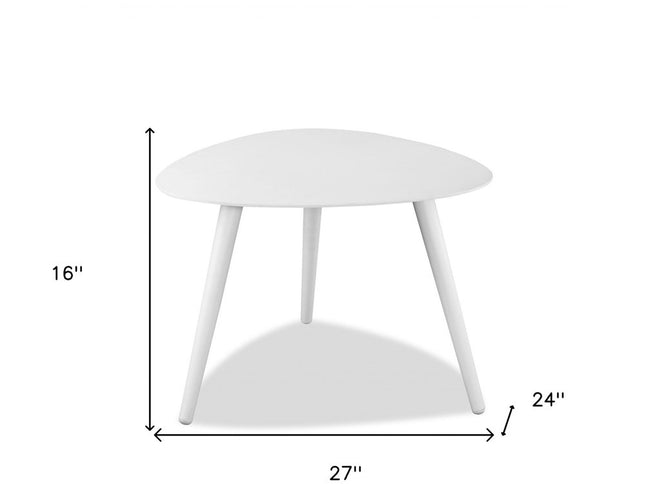 16" White Aluminum End Table