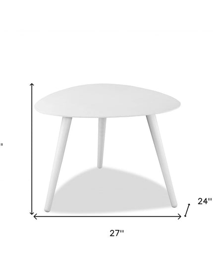 16" White Aluminum End Table