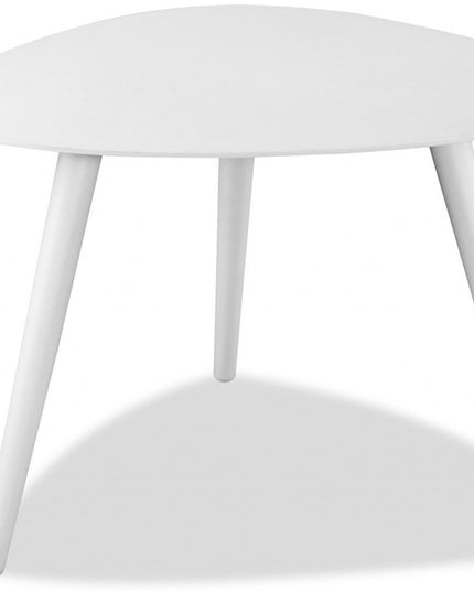 16" White Aluminum End Table