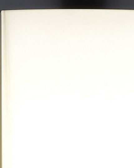 63" Black Wood Column Floor Lamp With White Fabric Cylinder Shade