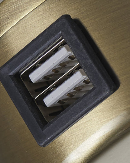 62" Brass Column Floor Lamp With Gray Fabric Square Shade