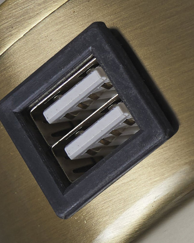 62" Brass Column Floor Lamp With Gray Fabric Square Shade