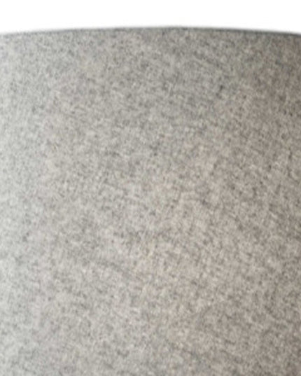 59" Natural Solid Wood Tripod Floor Lamp With Gray Fabric Empire Shade