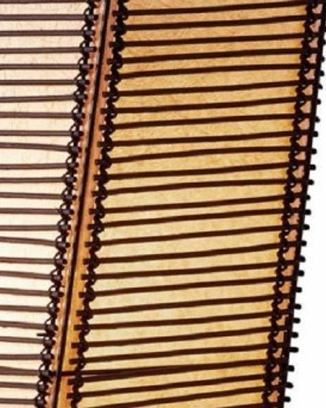 50" Black Floor Lamp With Black and Tan Twisted Cylinder Shade