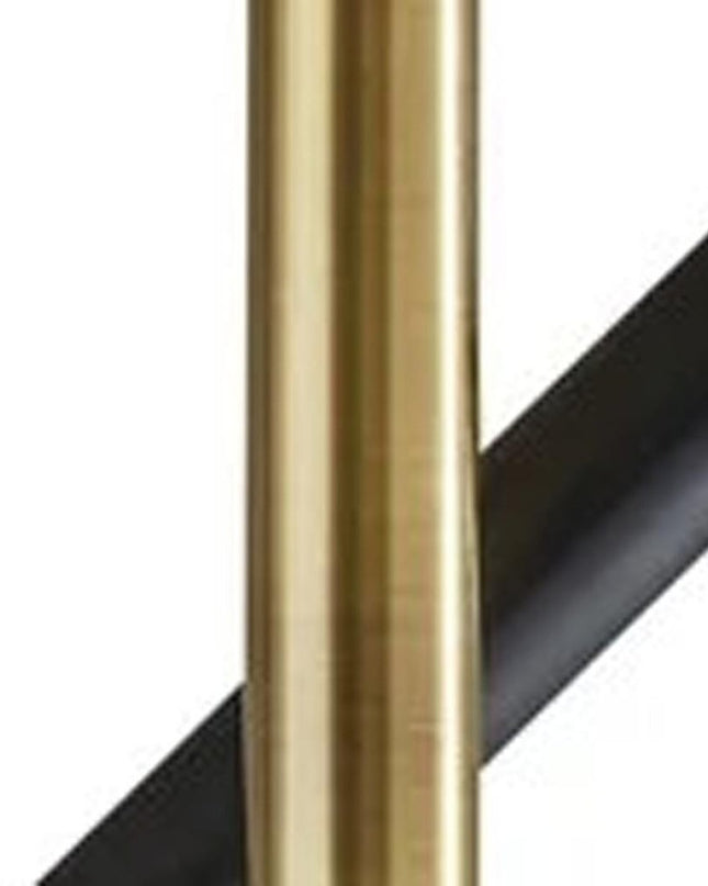 68" Black Metal LED Floor Lamp With Black Metal Cylinder Shade